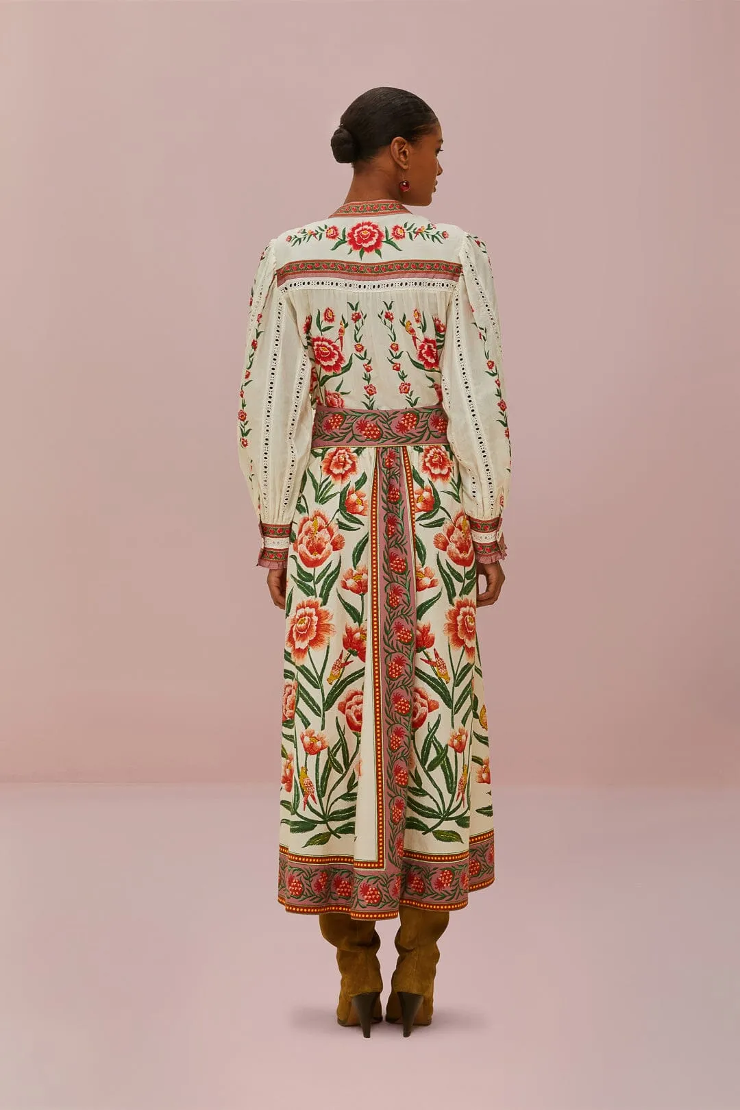 Off-White Ainika Delicate Midi Skirt sold by FARM Rio product image thumbnail 3