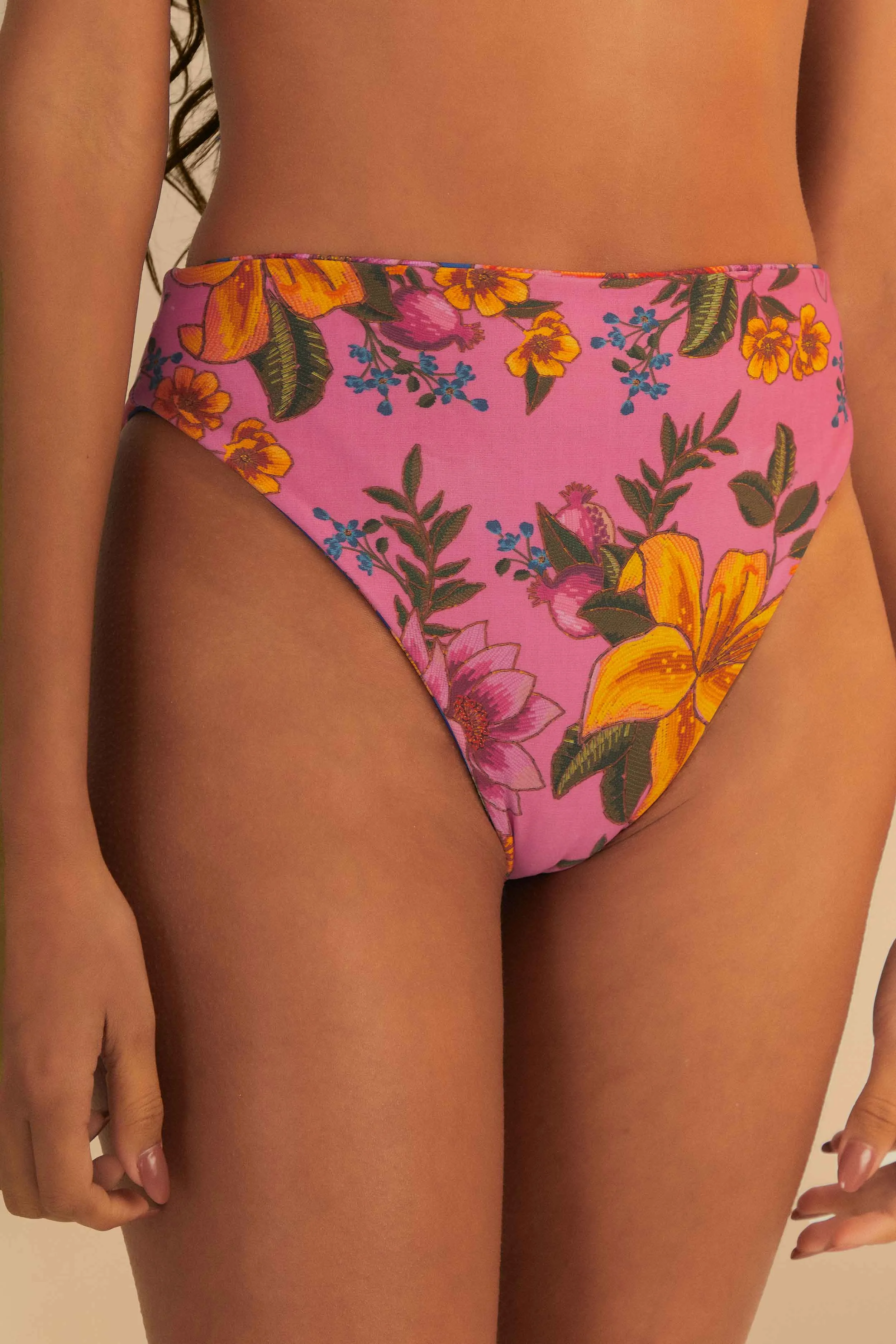 Multicolor Summer Fruit High Waist Bikini Bottom sold by FARM Rio product image thumbnail 3