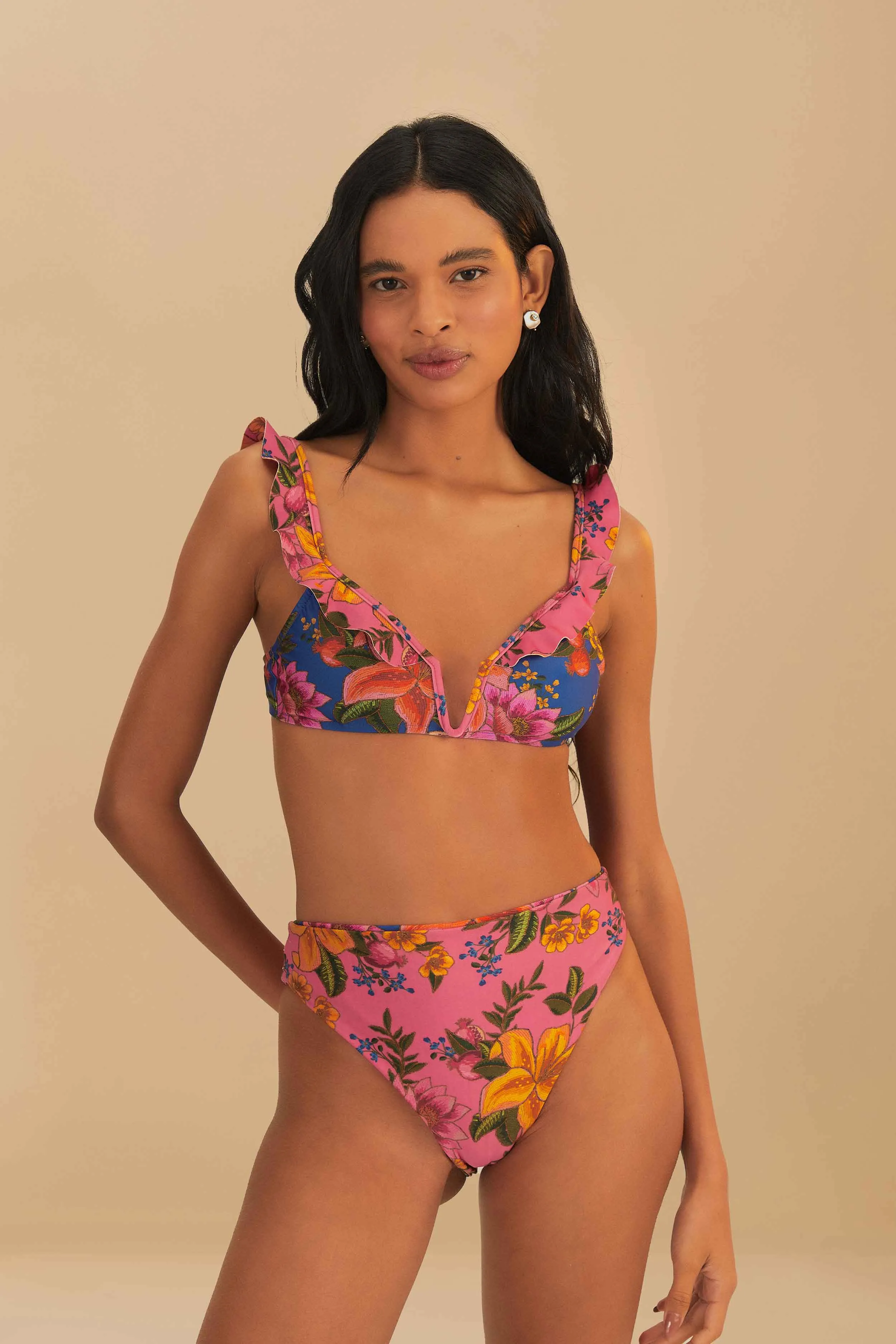 Multicolor Summer Fruit High Waist Bikini Bottom sold by FARM Rio product image thumbnail 4