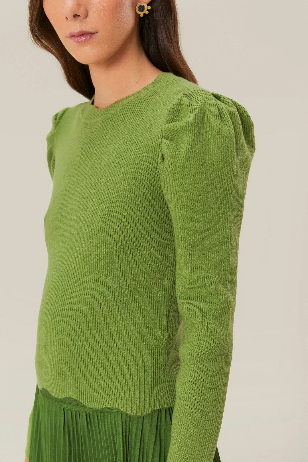 Green Knit Blouse sold by FARM Rio product image thumbnail 3