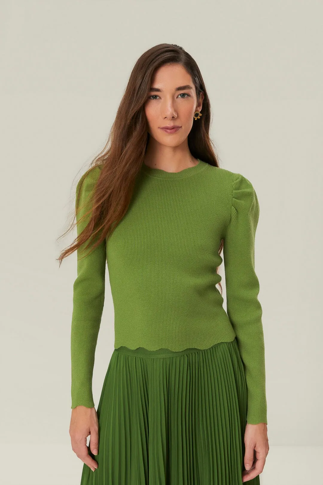 Green Knit Blouse sold by FARM Rio product image thumbnail 2