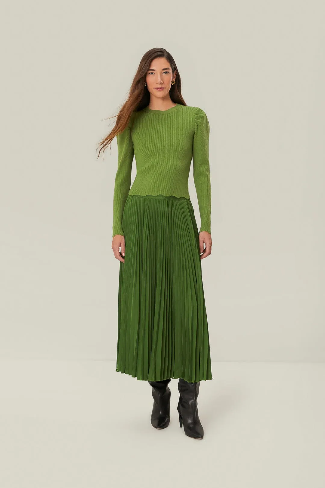 Green Knit Blouse sold by FARM Rio