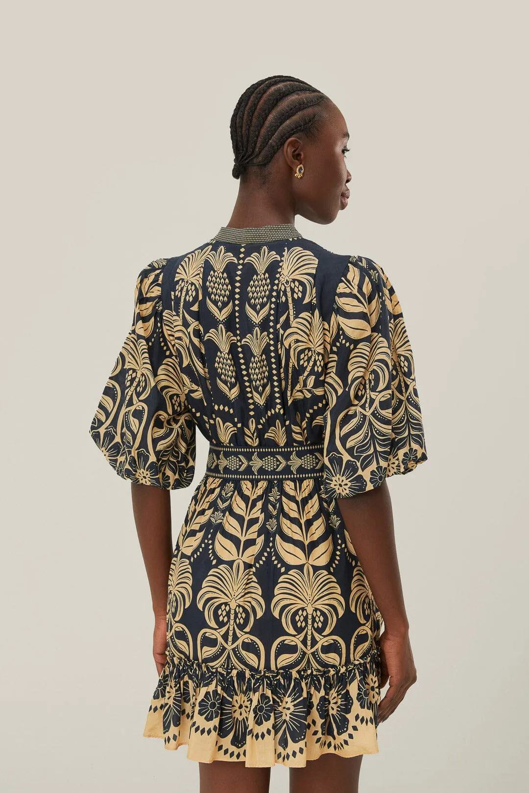 Navy Blue Ainika Tropical Splendor Mini Dress | Parallel Navy Blue Ainika Tropical Splendor Mini Dress | Parallel