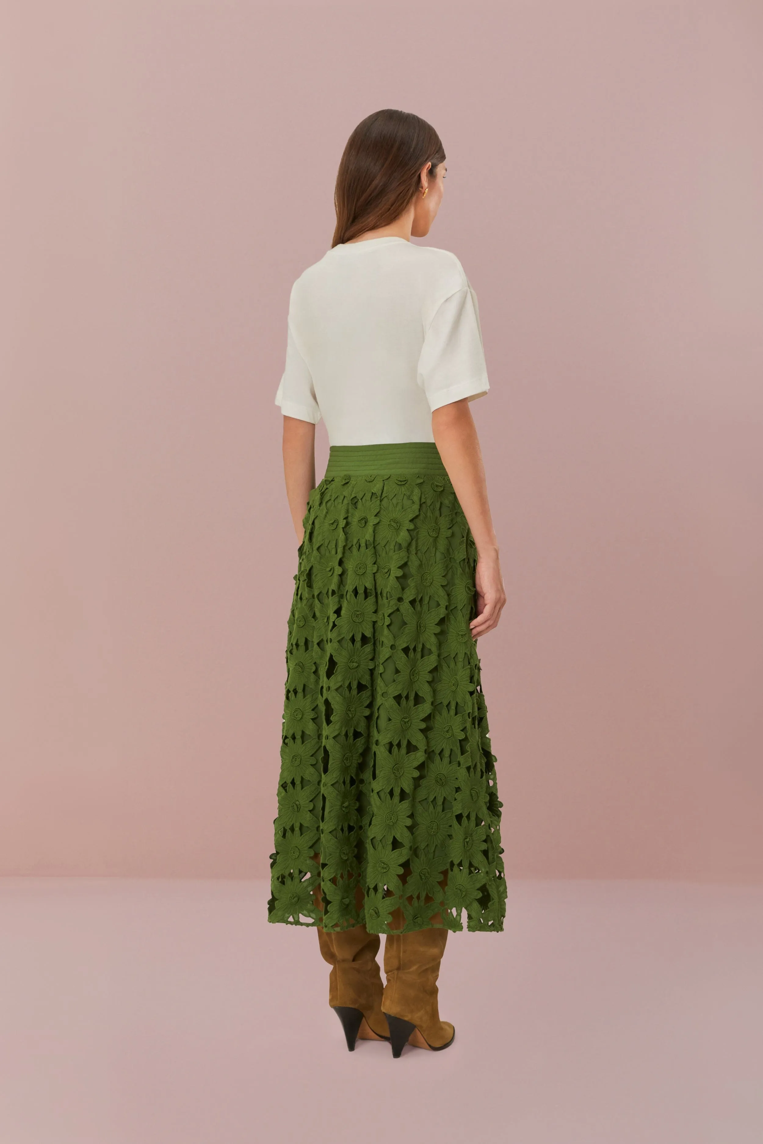 Green Richelieu Midi Skirt sold by FARM Rio product image thumbnail 3