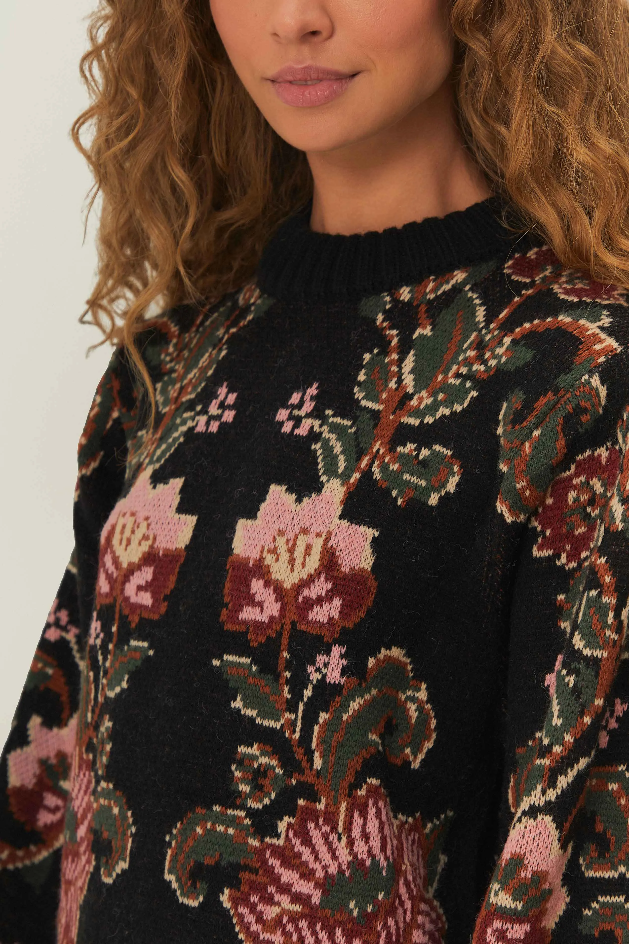 Black Ravenala Knit Mini Dress sold by FARM Rio product image thumbnail 2