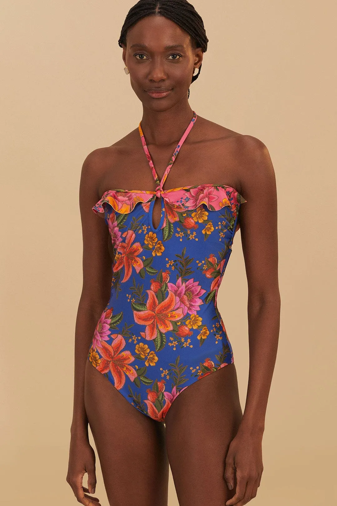 Blue Summer Fruit One-Piece Swimsuit sold by FARM Rio