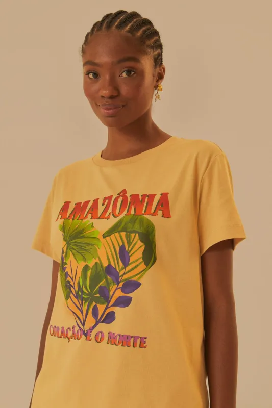 Amazonia Coracao E O Norte Fit T-Shirt sold by FARM Rio