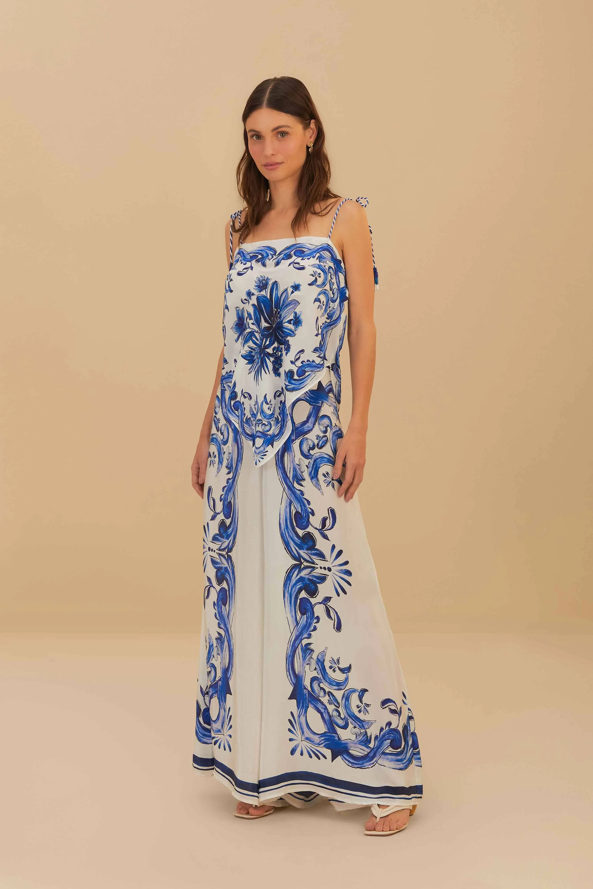 Off-White Garden Tiles Pants sold by FARM Rio