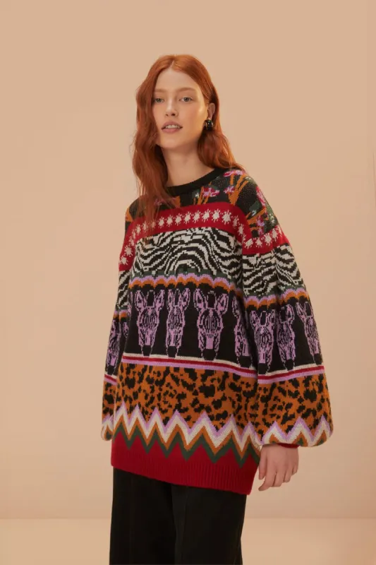 Zebra Ainika Knit Sweater sold by FARM Rio