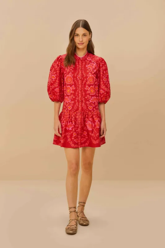 Red Olivia Organic Cotton Mini Dress sold by FARM Rio