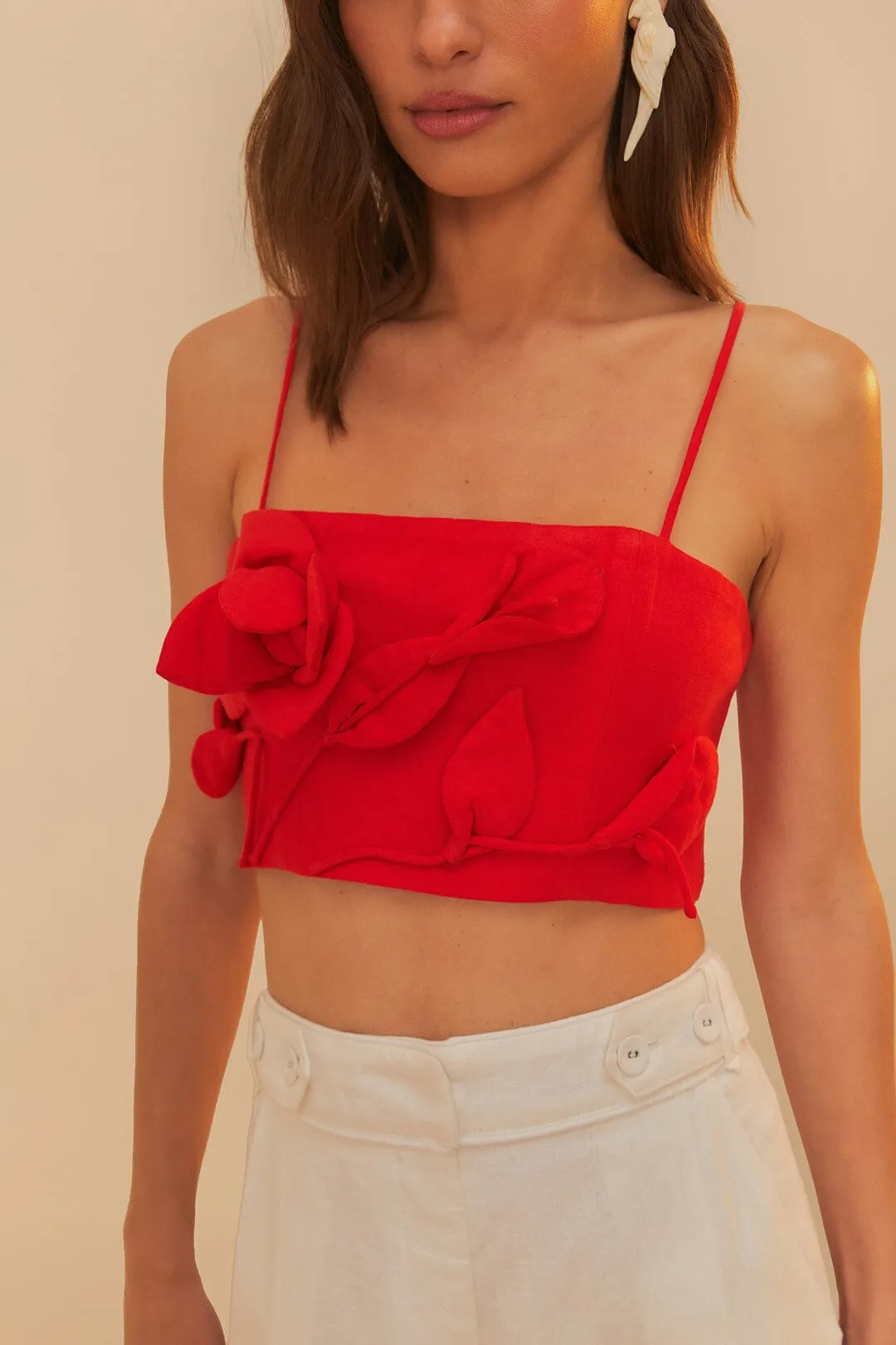 Red Garden Lenzing™ Ecovero™ Euroflax™ Sleeveless Top sold by FARM Rio product image thumbnail 2