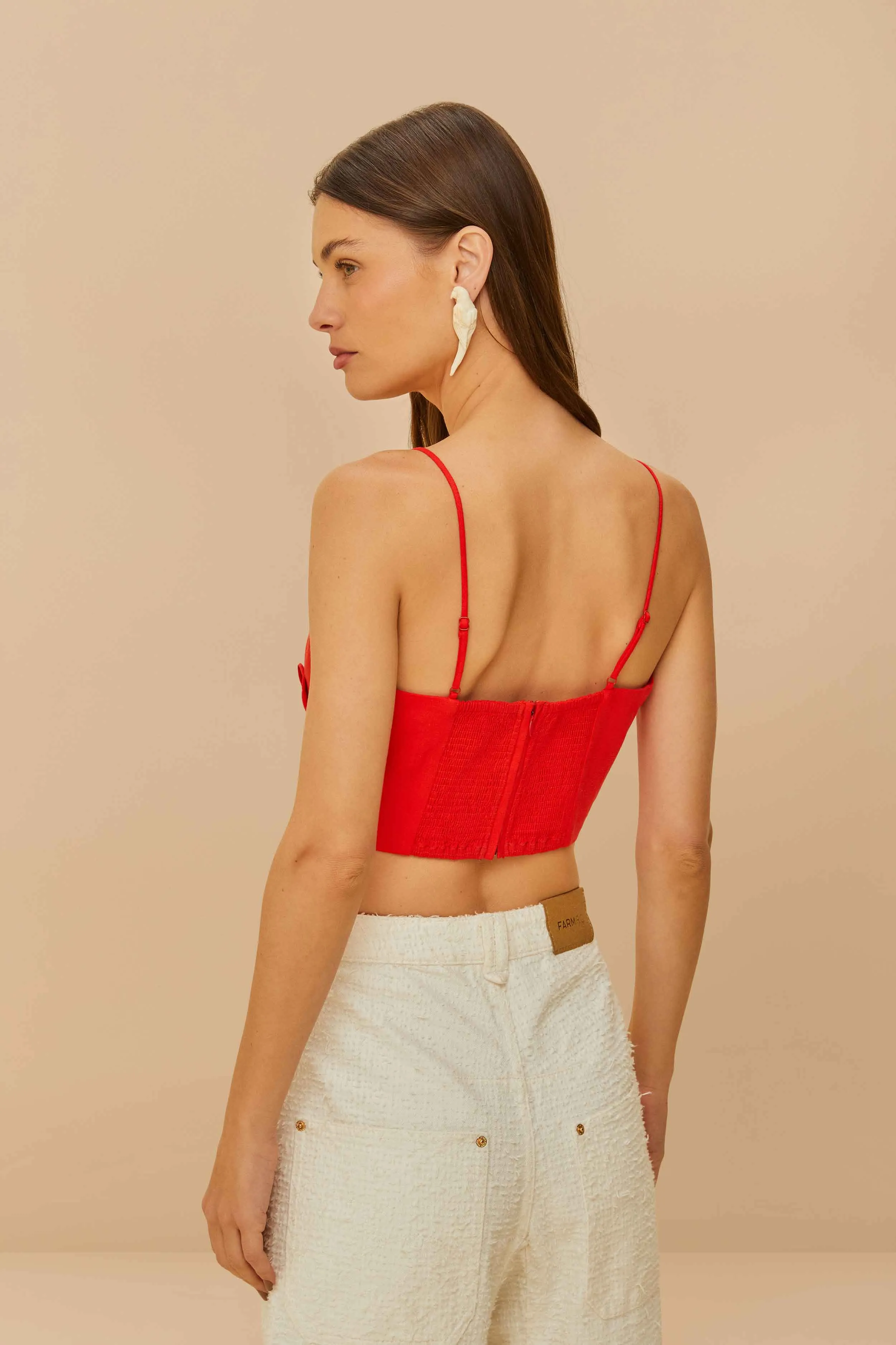 Red Garden Lenzing™ Ecovero™ Euroflax™ Sleeveless Top sold by FARM Rio product image thumbnail 3