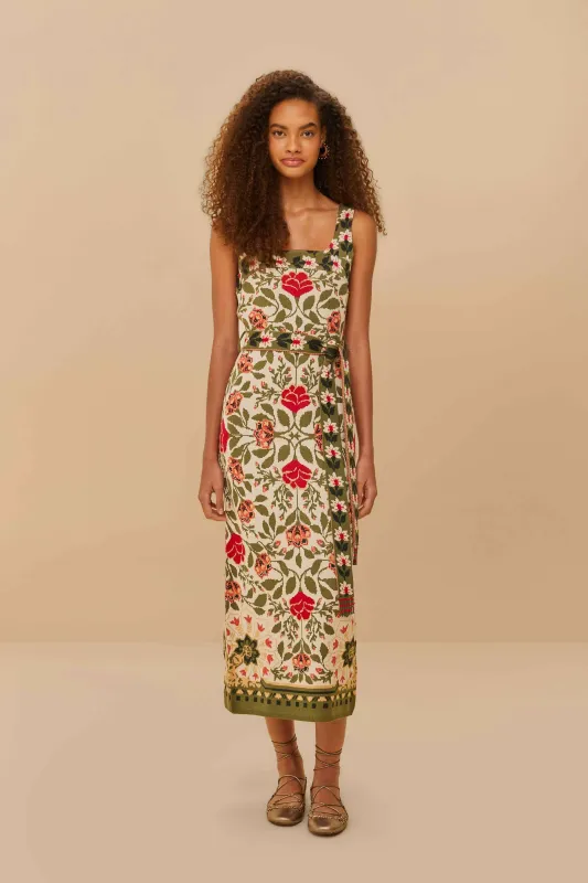 Sand Garden Tapestry Knit Dress sold by FARM Rio