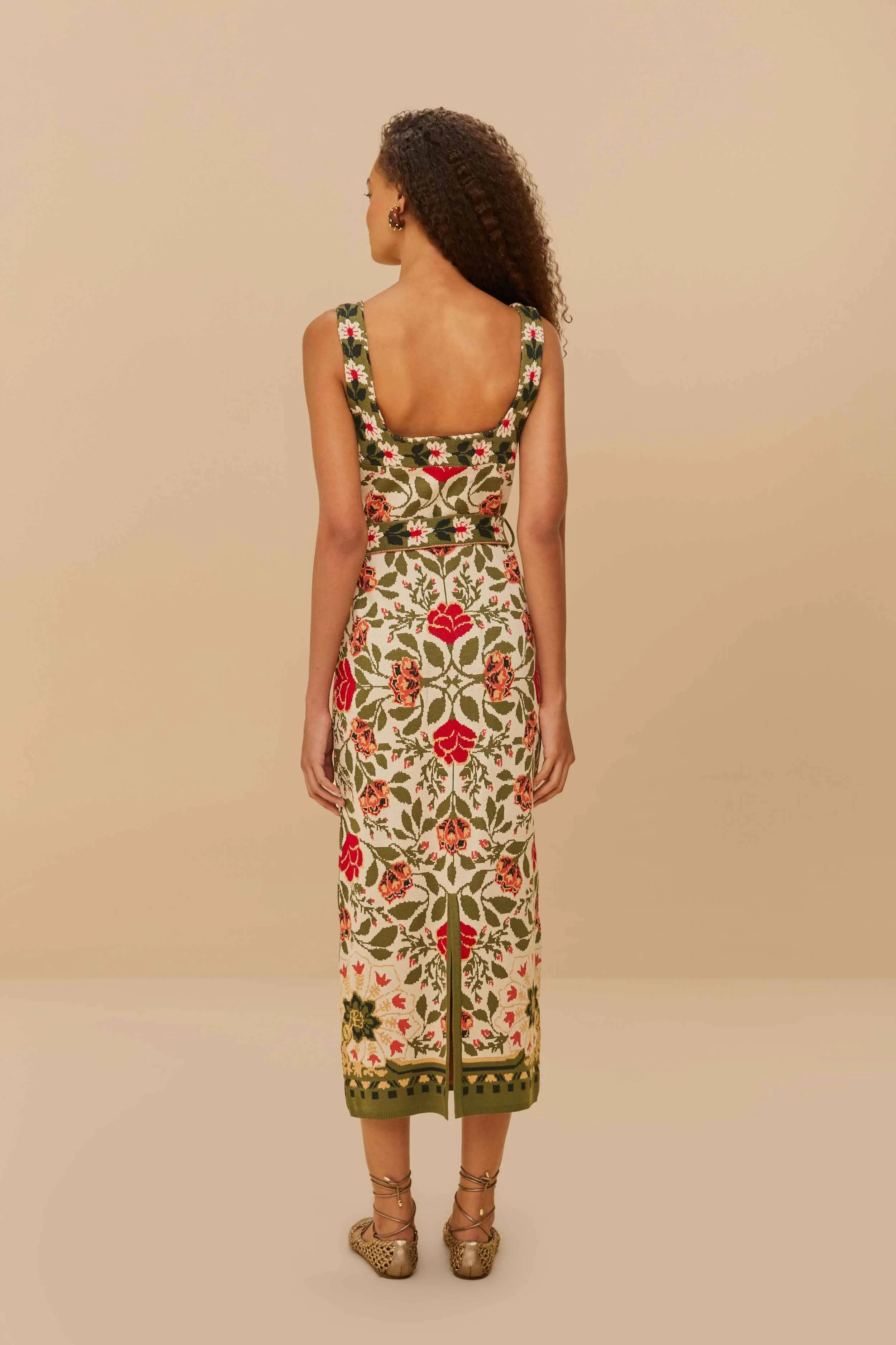 Sand Garden Tapestry Knit Dress sold by FARM Rio product image thumbnail 4