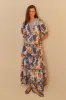 Off-White Summer Flowers Beaded Tassels Maxi Dress sold by FARM Rio