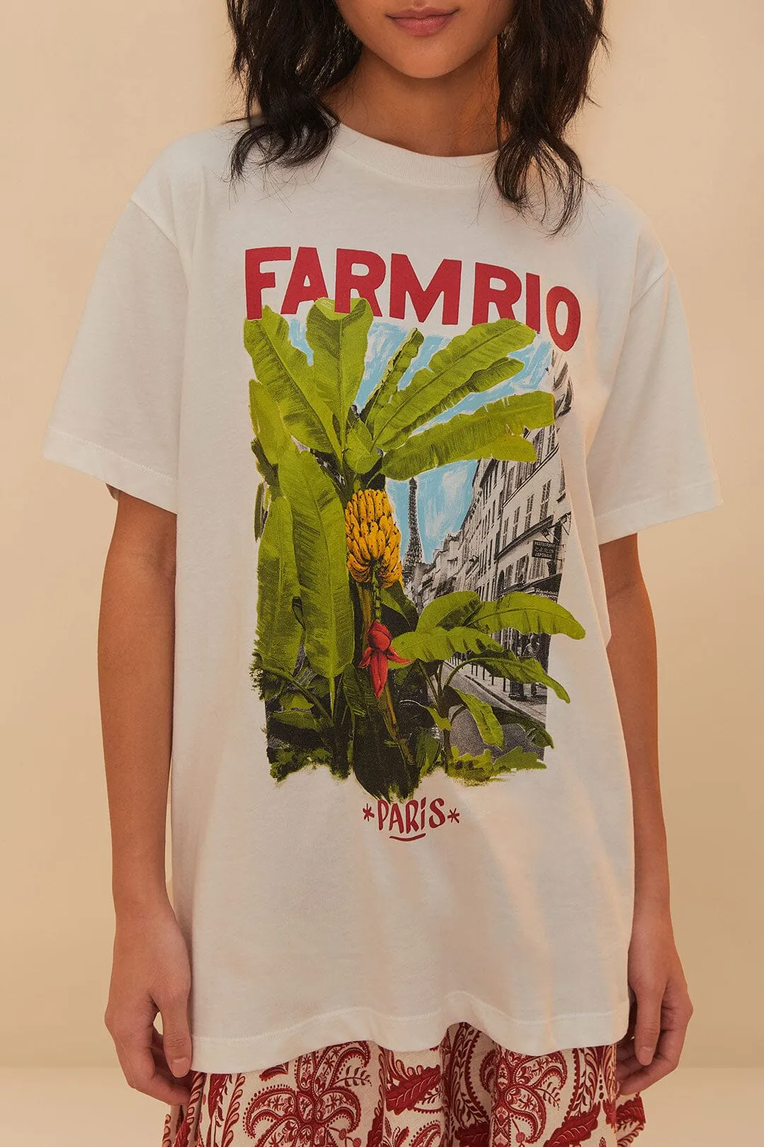 Off-White From Brasil To The World Relaxed T-Shirt sold by FARM Rio product image thumbnail 3