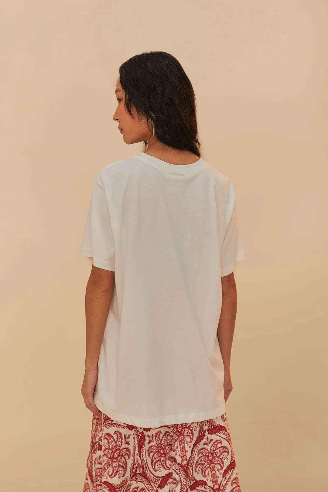 Off-White From Brasil To The World Relaxed T-Shirt sold by FARM Rio product image thumbnail 4