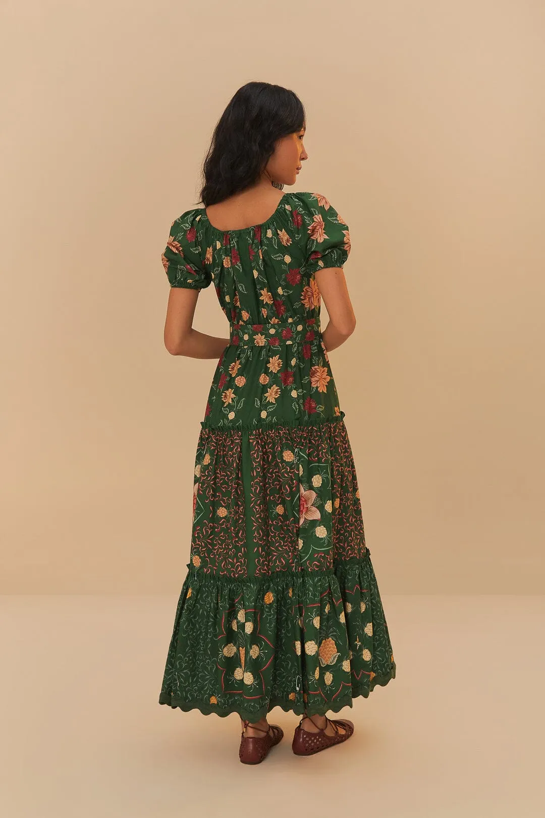 Green Pineapple Garden Organic Cotton Maxi Dress sold by FARM Rio product image thumbnail 4