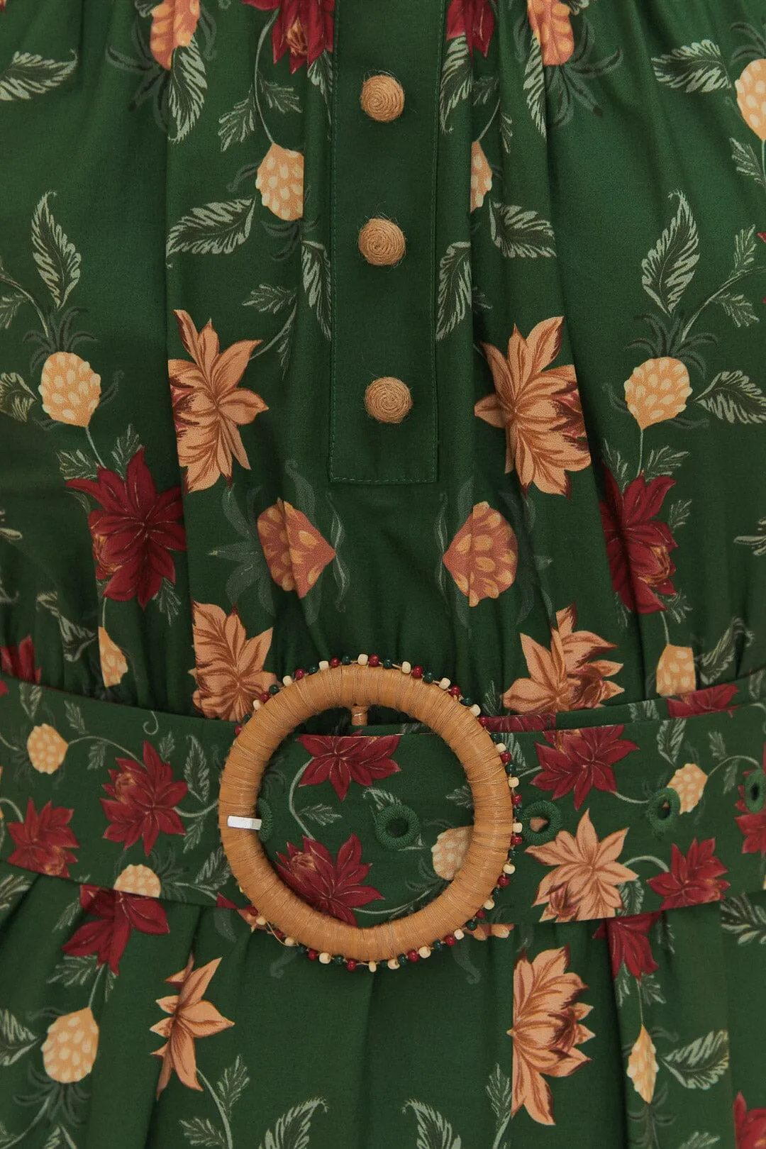 Green Pineapple Garden Organic Cotton Maxi Dress sold by FARM Rio product image thumbnail 5