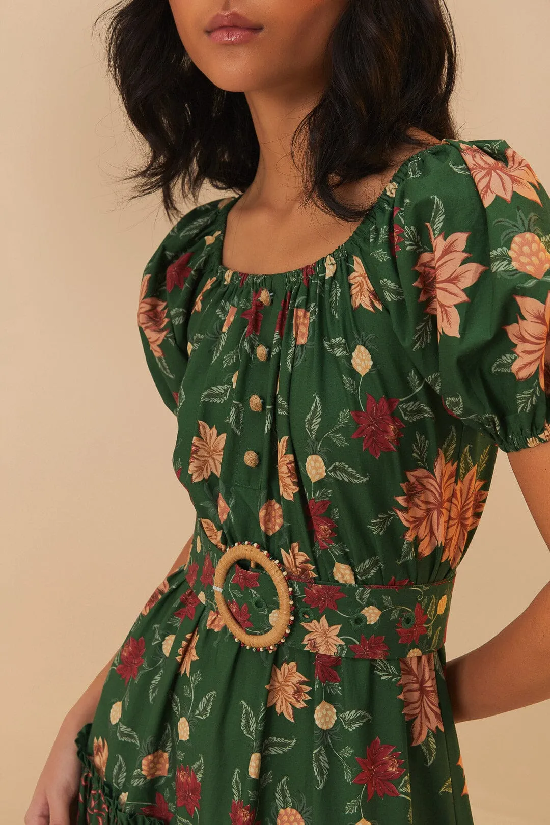 Green Pineapple Garden Organic Cotton Maxi Dress sold by FARM Rio product image thumbnail 2