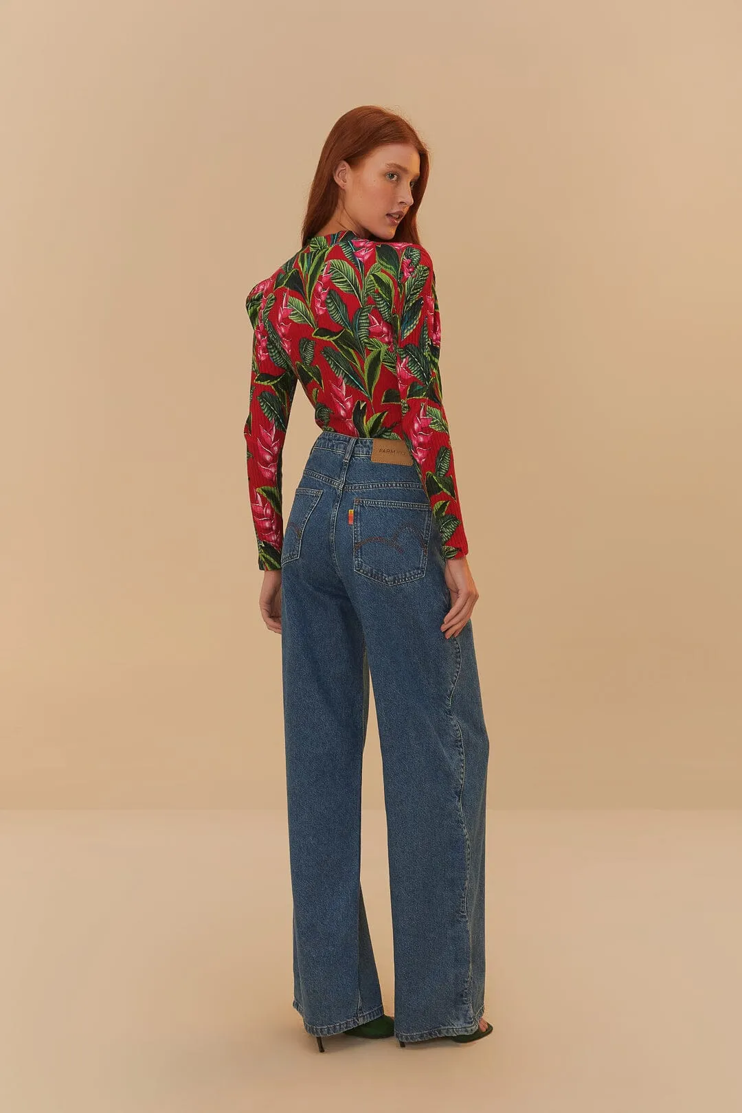 Denim High Waist Pants sold by FARM Rio product image thumbnail 4