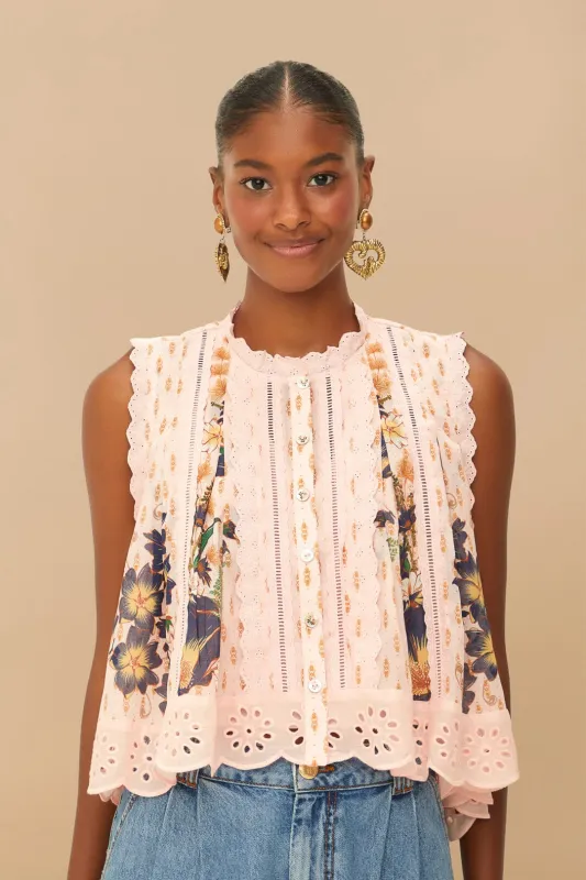 Pink Dream Garden Blouse sold by FARM Rio