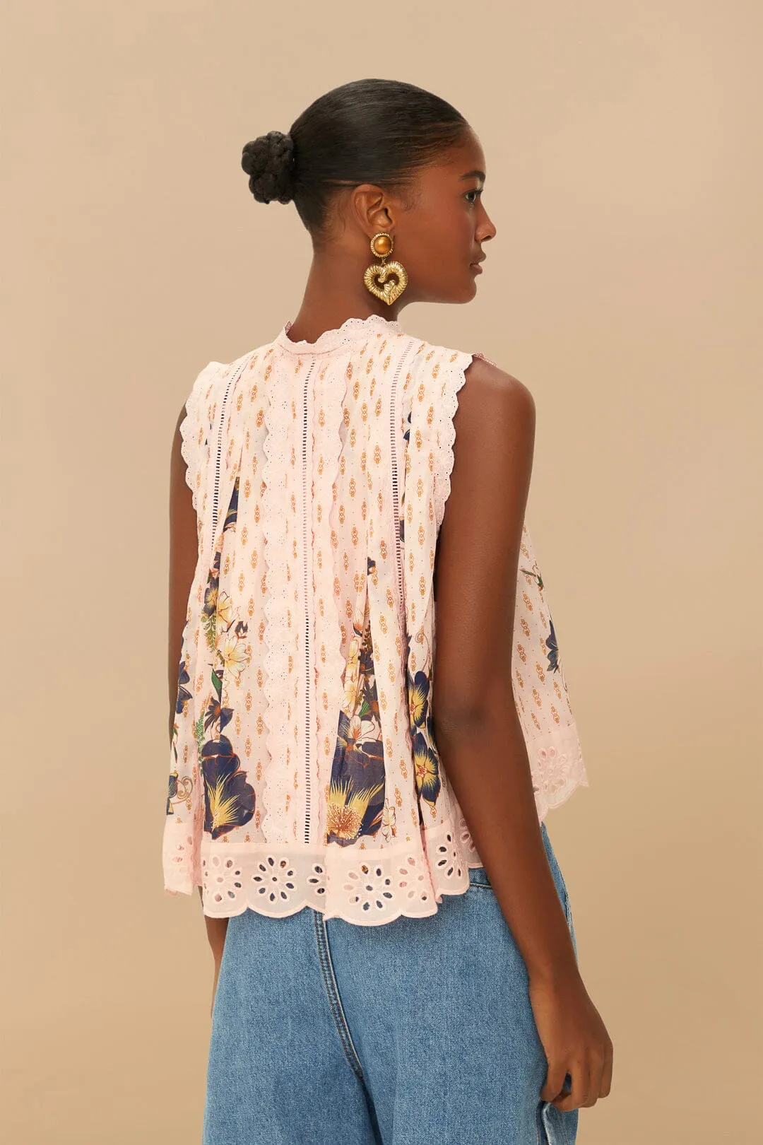 Pink Dream Garden Blouse sold by FARM Rio product image thumbnail 4
