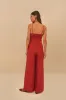 Red Petals Bodice Euroflax™ Premium Linen Jumpsuit sold by FARM Rio