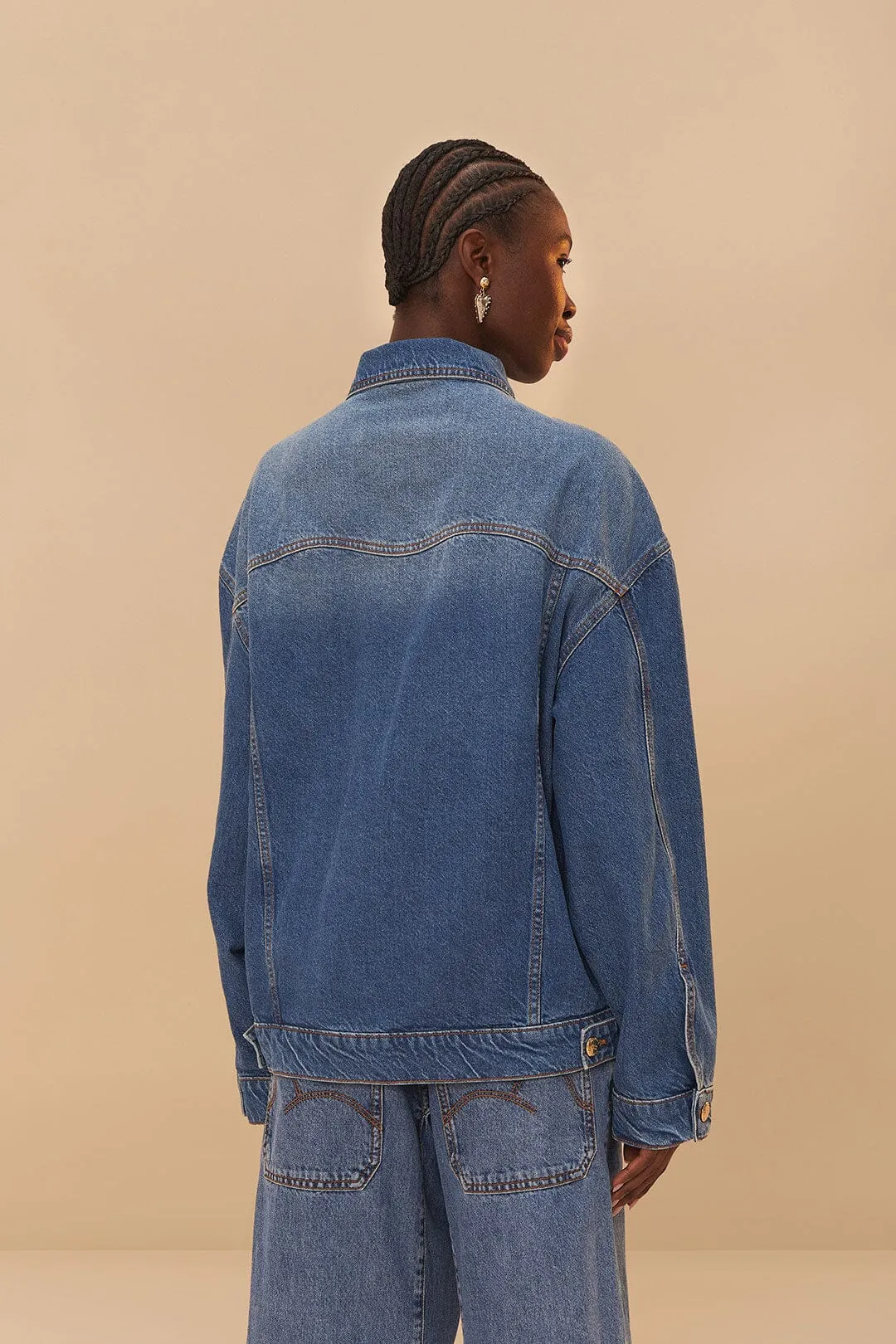 Denim Buttoned Jacket sold by FARM Rio product image thumbnail 4
