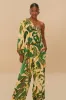 Beige Tropical Isla One-Shoulder Jumpsuit sold by FARM Rio