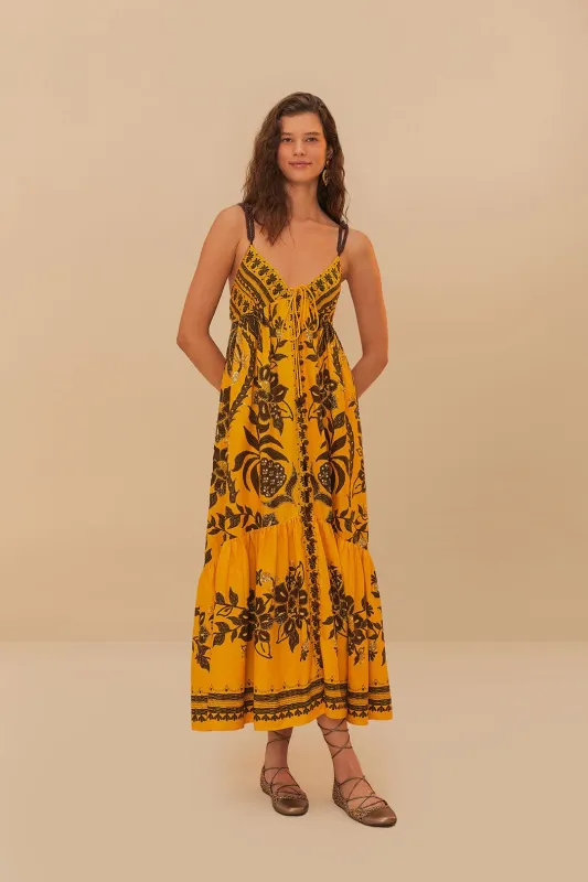 Yellow Golden Oasis LENZING™ ECOVERO™ Euroflax™ Maxi Dress sold by FARM Rio