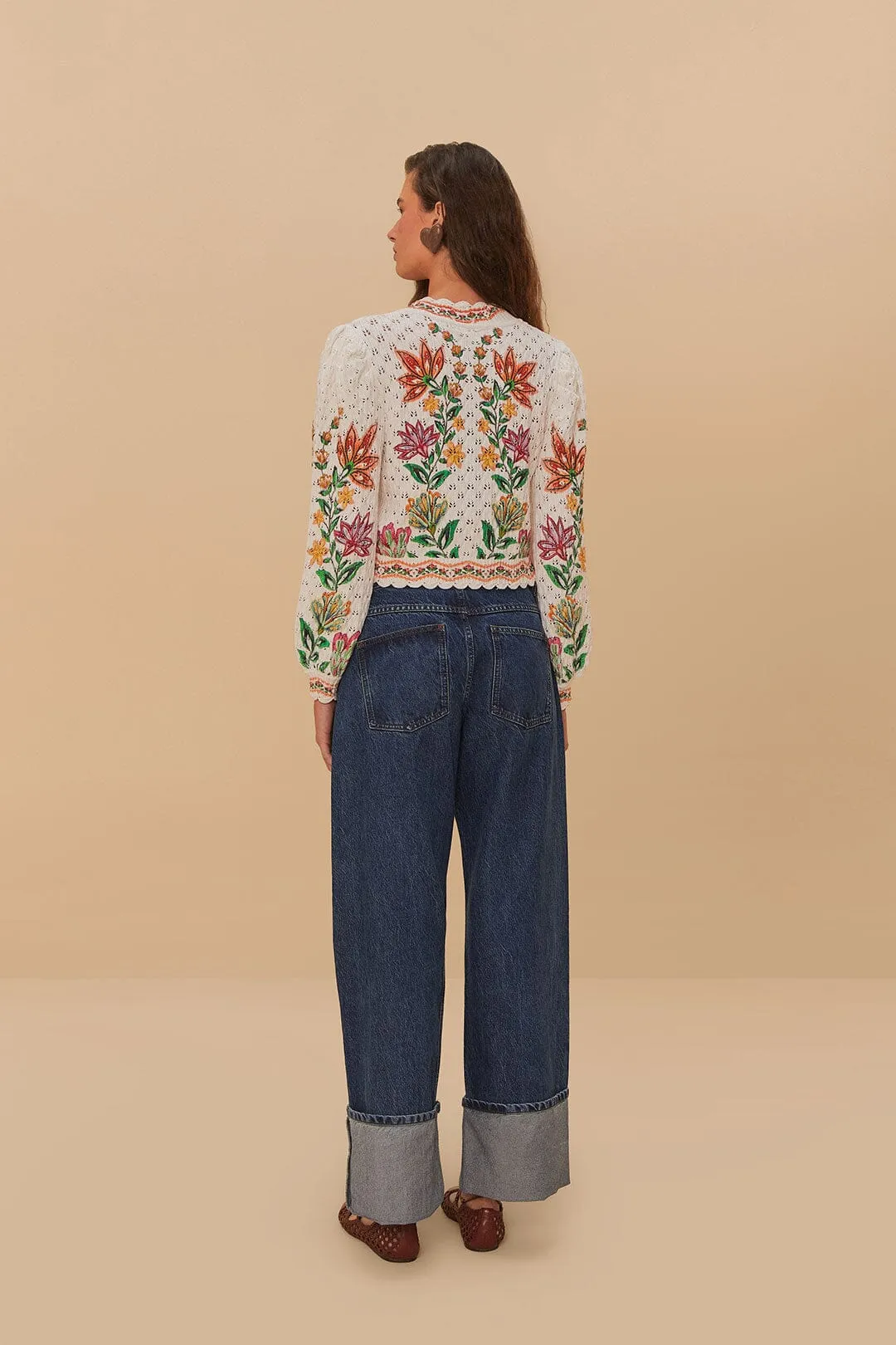 Denim Low Waist Wide Pants sold by FARM Rio product image thumbnail 4