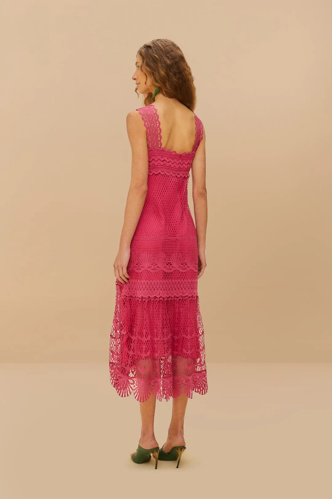 Pink Nautical Guipure Maxi Dress sold by FARM Rio product image thumbnail 4