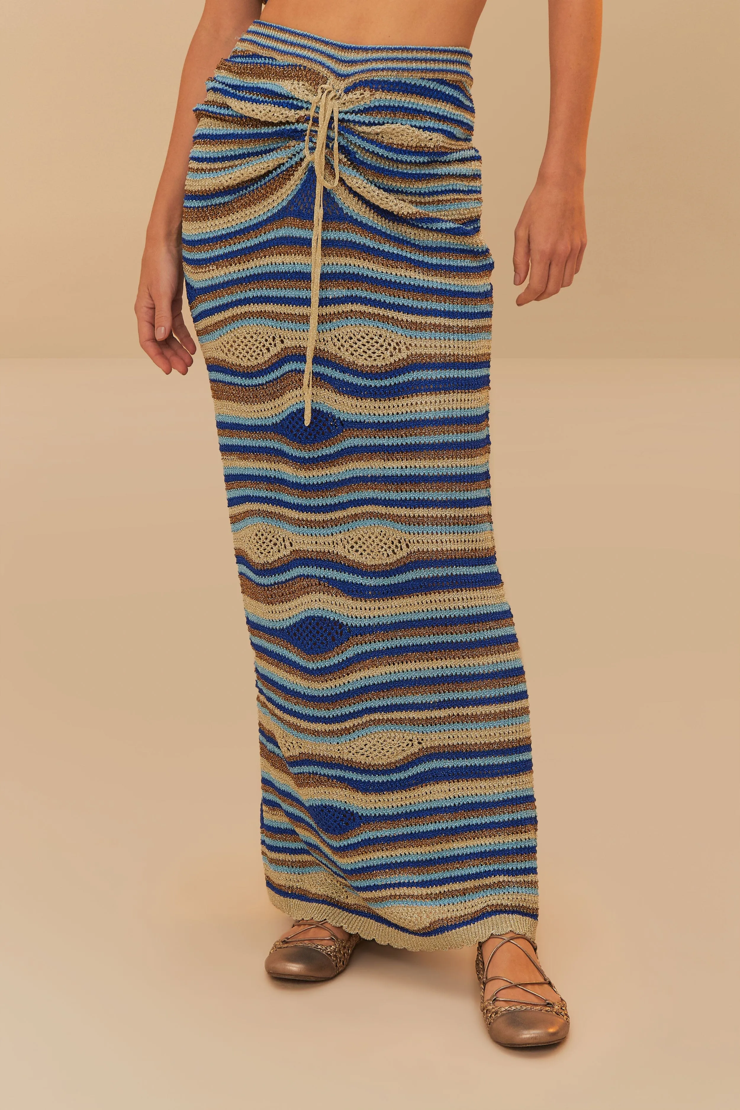 Blue Mixed Waves Knit Skirt sold by FARM Rio product image thumbnail 2