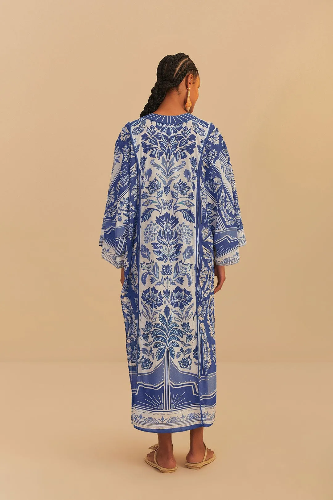 Off-White Delicate Tapestry Maxi Cover Up sold by FARM Rio product image thumbnail 3
