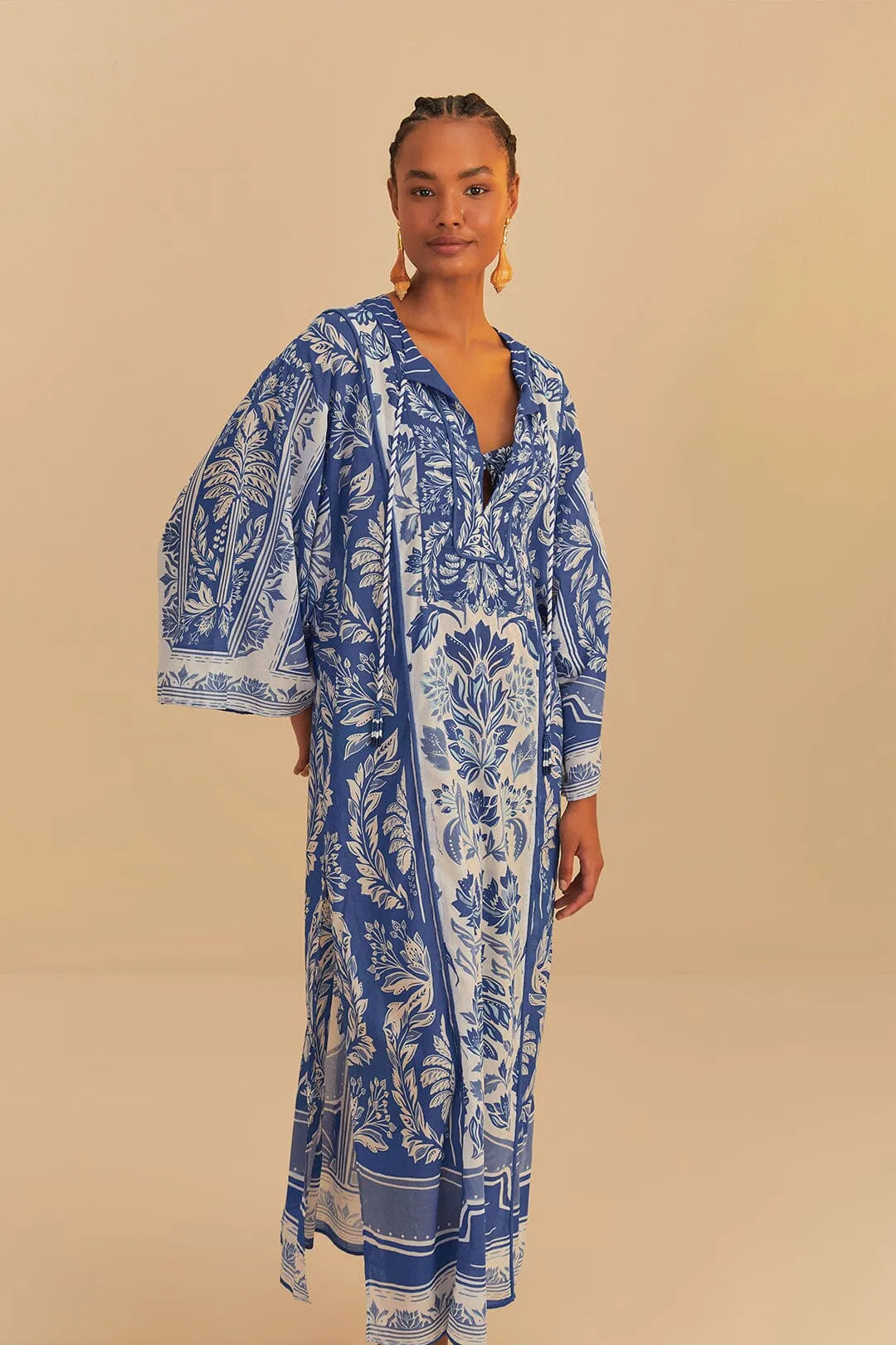 Off-White Delicate Tapestry Maxi Cover Up sold by FARM Rio