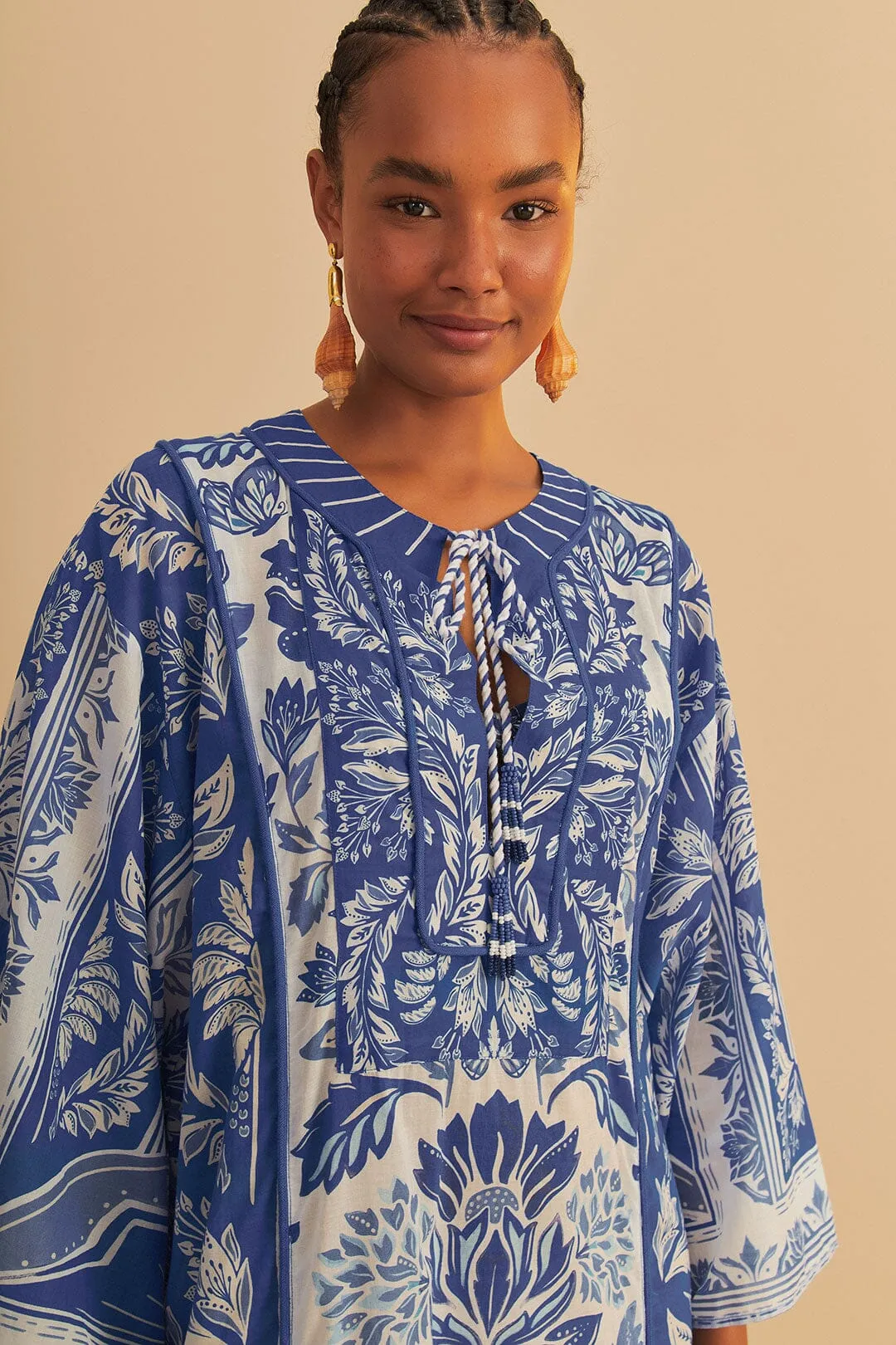 Off-White Delicate Tapestry Maxi Cover Up sold by FARM Rio product image thumbnail 2