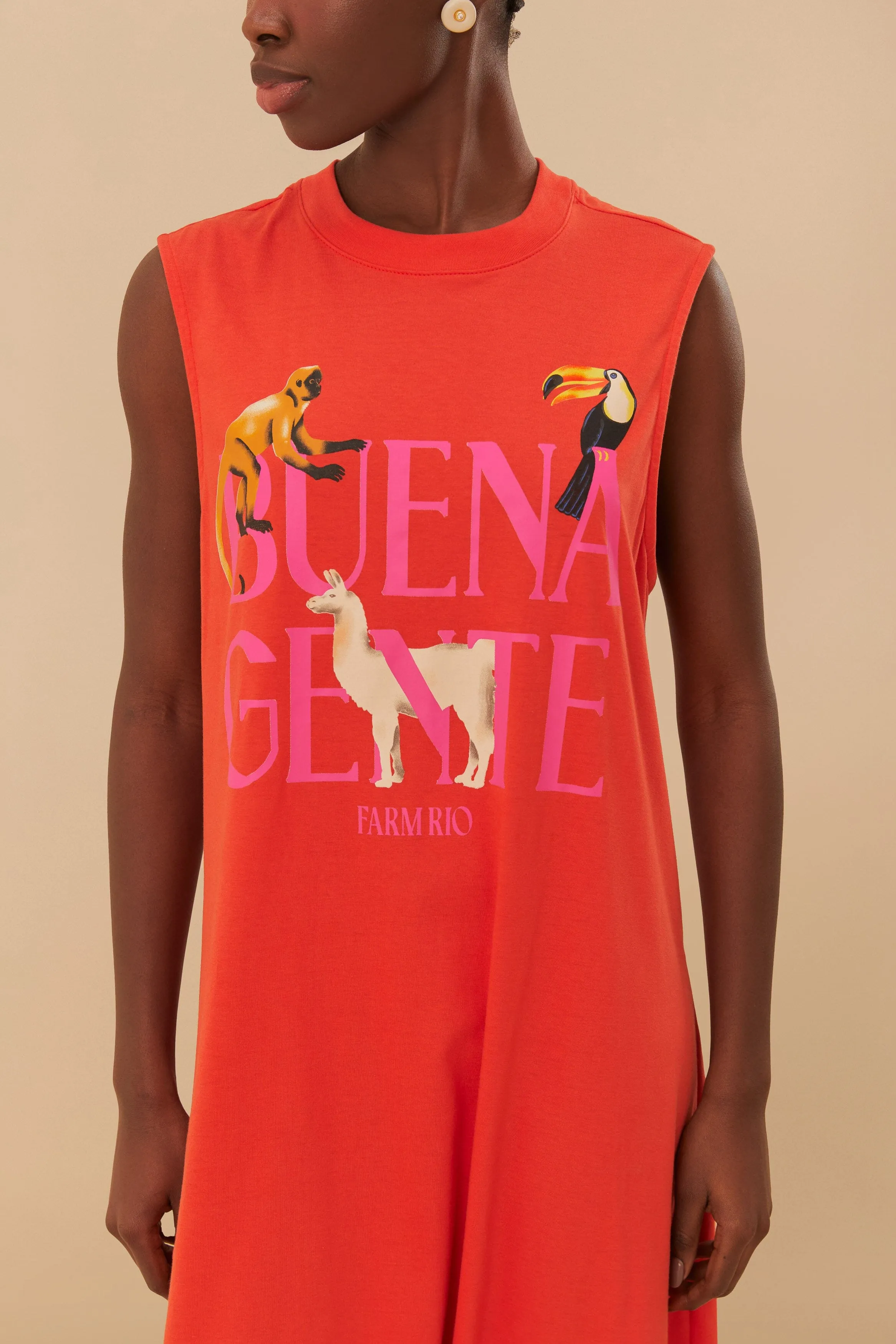 Red Buena Gente Jumpsuit sold by FARM Rio product image thumbnail 2