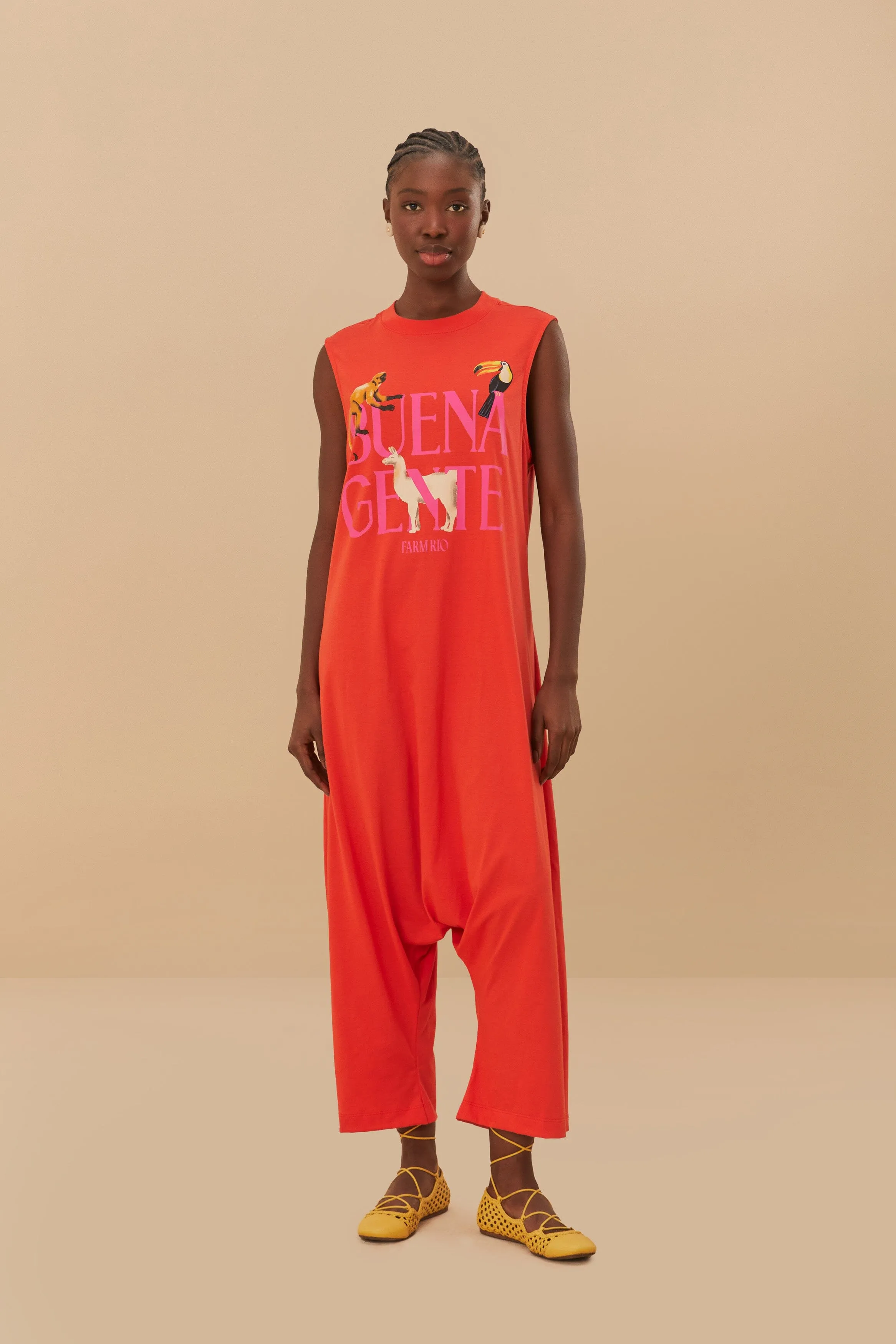 Red Buena Gente Jumpsuit sold by FARM Rio