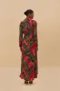 Red Dream Garden Long Sleeve Maxi Dress sold by FARM Rio