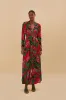 Red Dream Garden Long Sleeve Maxi Dress sold by FARM Rio