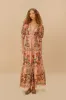Pink Garden Delight Short Sleeve Maxi Dress sold by FARM Rio