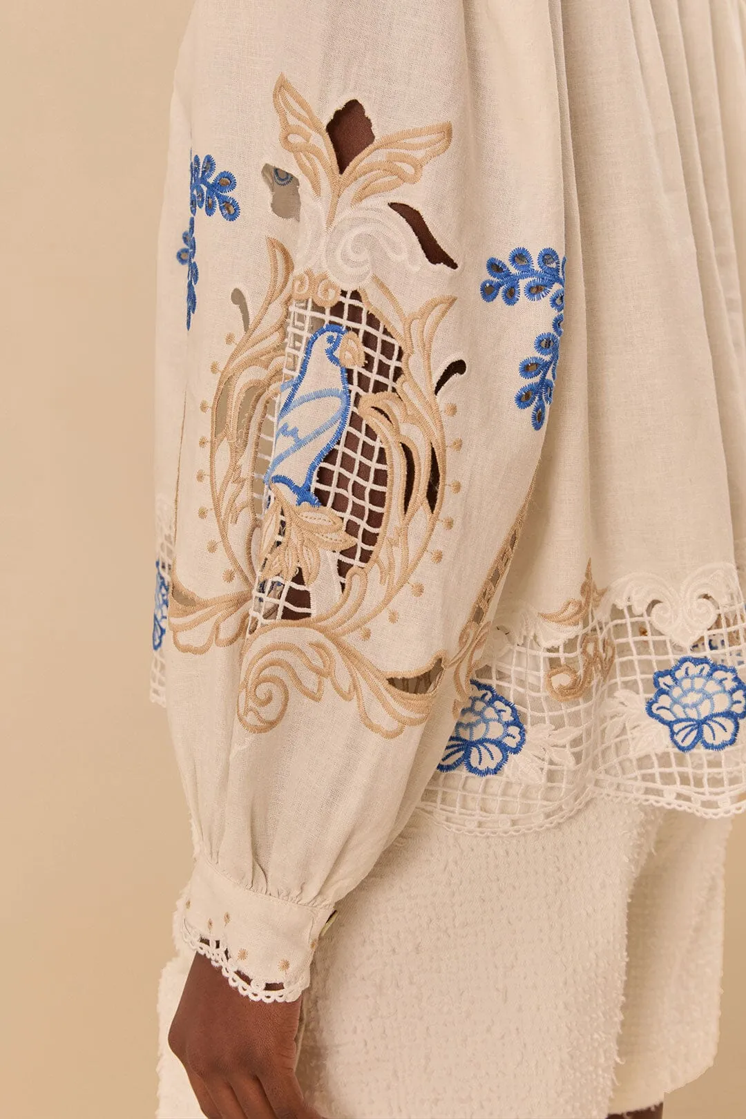 Off-White Romantic Richelieu Blouse sold by FARM Rio product image thumbnail 4