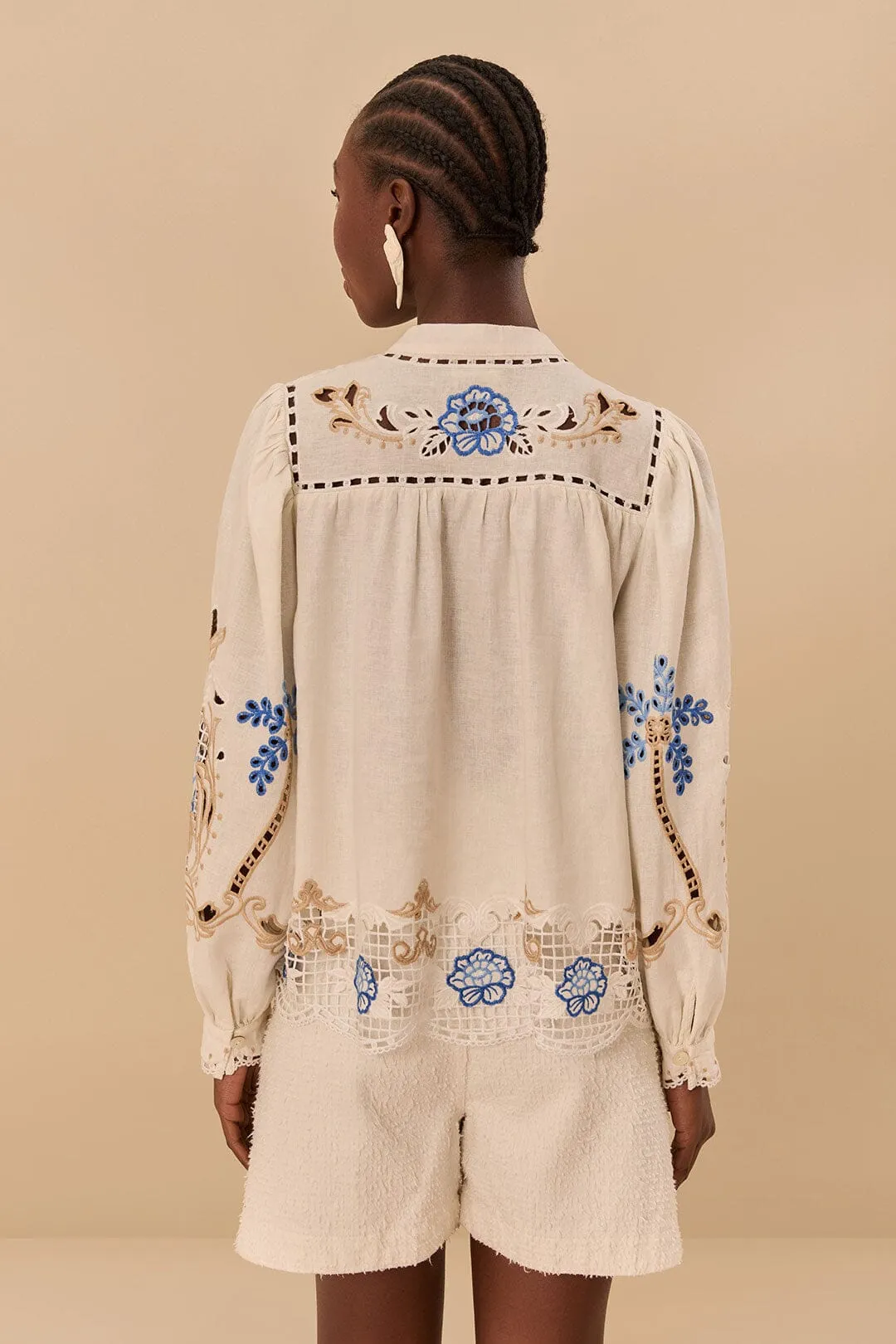 Off-White Romantic Richelieu Blouse sold by FARM Rio product image thumbnail 3