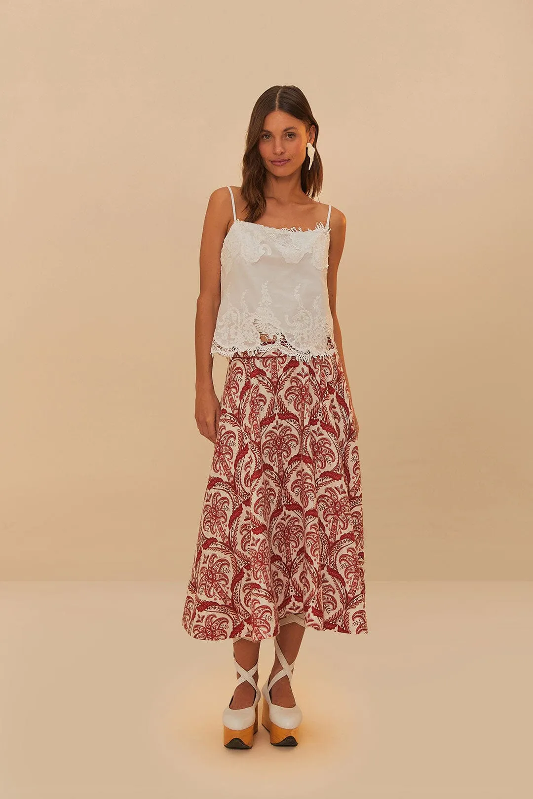 Off-White Sleeveless Lace Top sold by FARM Rio product image thumbnail 2