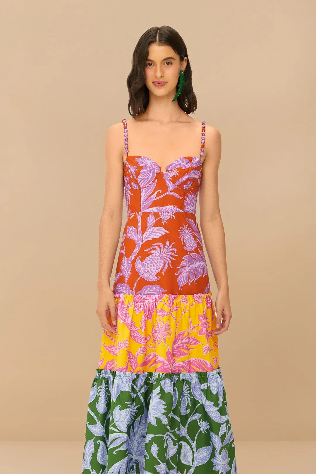 Mixed Tropical Swing Sleeveless Midi Dress sold by FARM Rio product image thumbnail 3