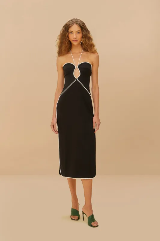 Black And White Cut-Out Midi Dress sold by FARM Rio
