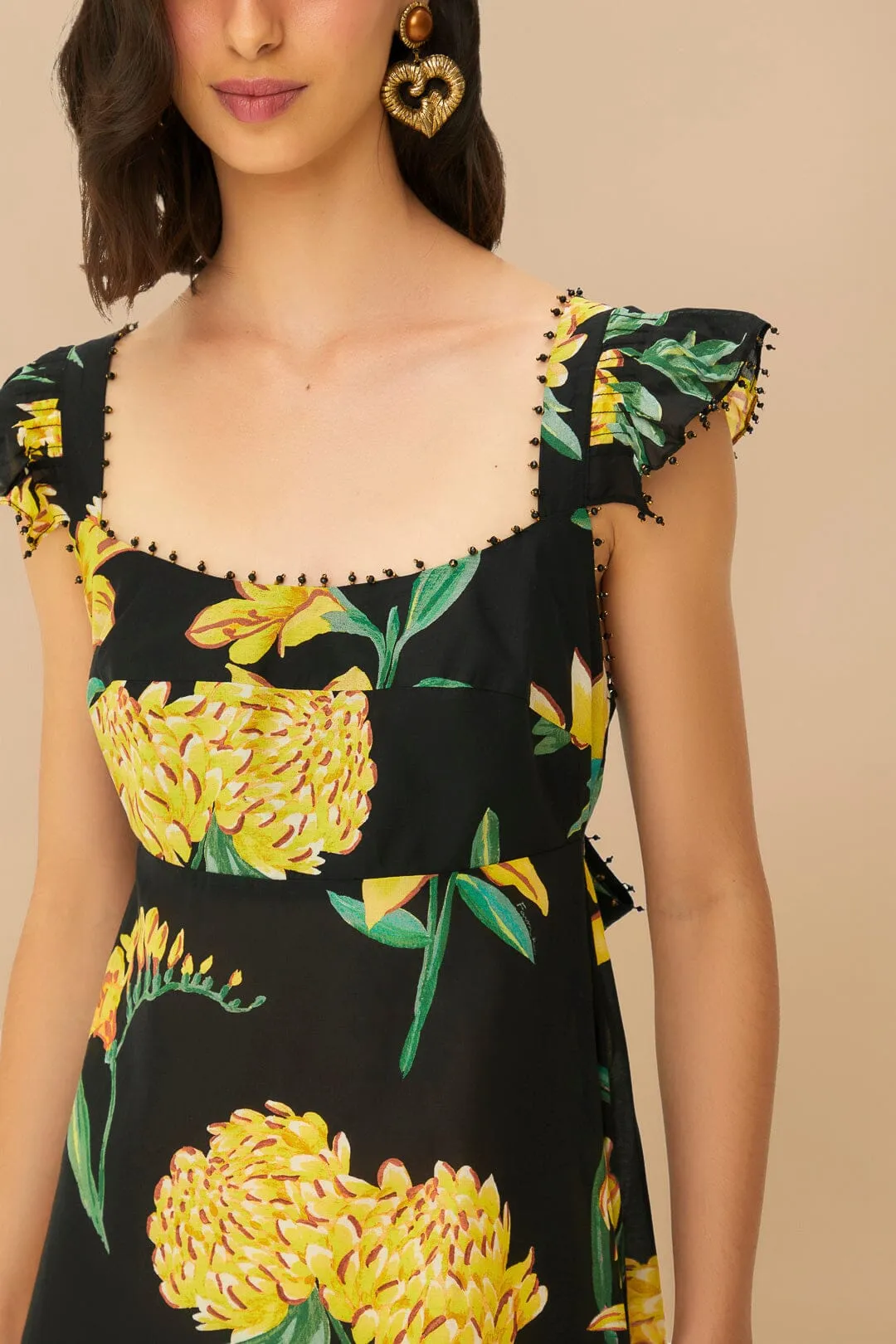 Black Alice Flowers Maxi Dress sold by FARM Rio product image thumbnail 2