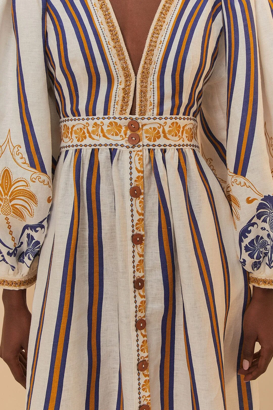 Off-White Pineapple Deco Maxi Dress sold by FARM Rio product image thumbnail 5