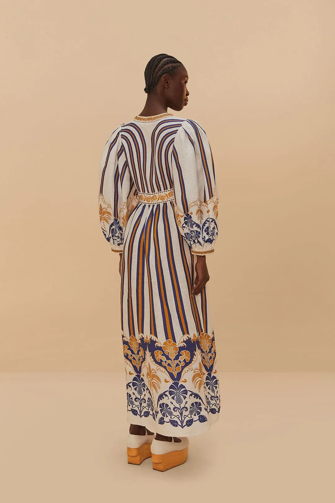 Off-White Pineapple Deco Maxi Dress sold by FARM Rio product image thumbnail 3